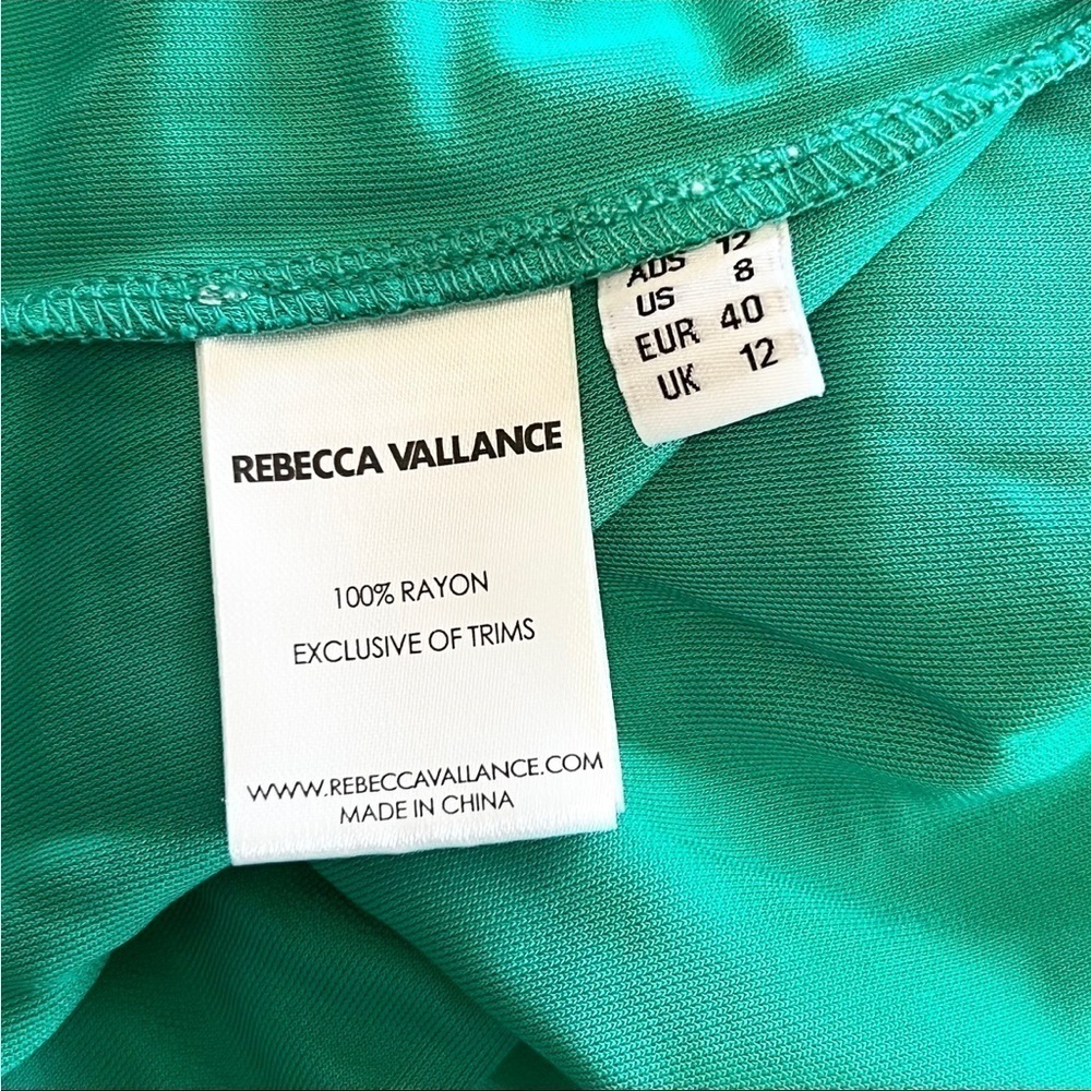 REBECCA VALLANCE 70s Ruched Tie Waist Cutout Long Bell Sleeve Disco Midi Dress 8 - Picture 11 of 15